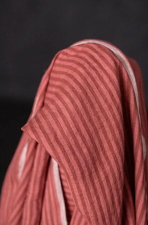 Merchant & Mills - Pink Cloud Stripe EU washed Linen