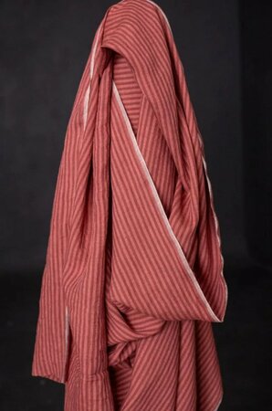 Merchant & Mills - Pink Cloud Stripe EU washed Linen