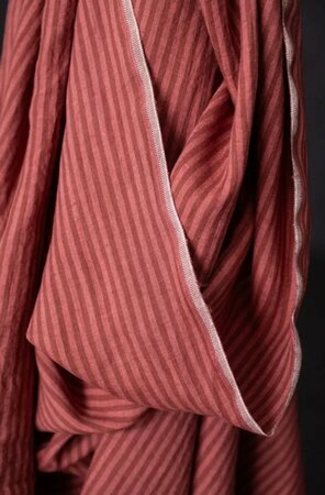 Merchant & Mills - Pink Cloud Stripe EU washed Linen