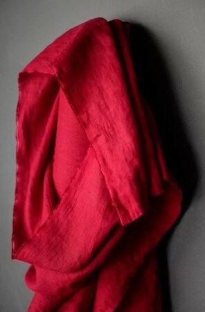 COUPON 140 CM Merchant & Mills - Scarlet 185 gram Linnen OEKO-TEX