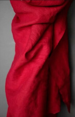 COUPON 140 CM Merchant & Mills - Scarlet 185 gram Linnen OEKO-TEX