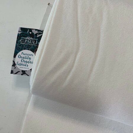 COUPON 115 CM C. Pauli - Natuurwit BADSTOF/SPONS GOTS