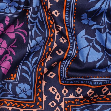 COUPON 60cm Verhees - Patchwork Flowers KATOENSATIJN 