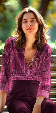 COUPON 60cm Verhees - Patchwork Flowers KATOENSATIJN 