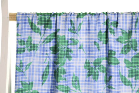 COUPON 135 CM Atelier Jupe - Soft Checked Textured TEXTURED VISCOSE BLEND