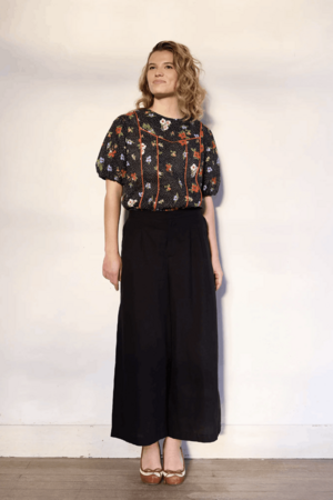 Atelier Jupe - Dots & Flowers Black COTTON OEKO-TEX