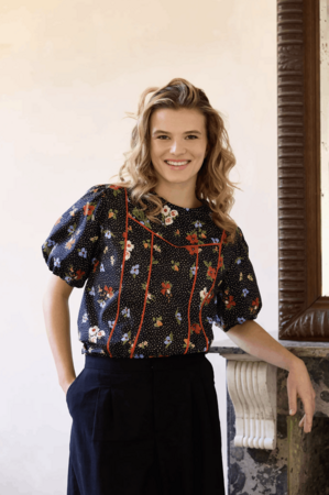 Atelier Jupe - Dots & Flowers Black COTTON OEKO-TEX