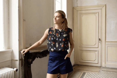 Atelier Jupe - Dots & Flowers Black COTTON OEKO-TEX