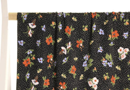 Atelier Jupe - Dots & Flowers Black COTTON OEKO-TEX