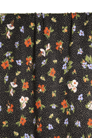Atelier Jupe - Dots & Flowers Black COTTON OEKO-TEX