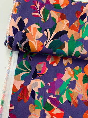 COUPON 95cm Macha Blue/Pink VISCOSE 