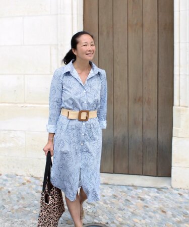 COUPON 180 CM My Dress Made - Alyzée Stripes and Flowers - KATOEN