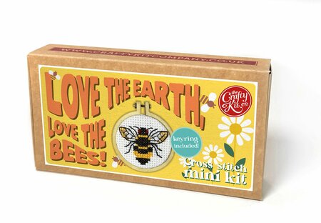Cross Stitch Mini Kit - Love the Earth, Love the Bees!
