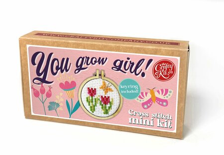 Cross Stitch Mini Kit - You Grow Girl!