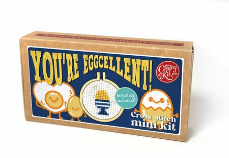 Cross Stitch Mini Kit - You're Eggcellent!