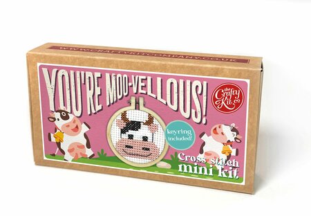Cross Stitch Mini Kit - You're Moo-vellous!