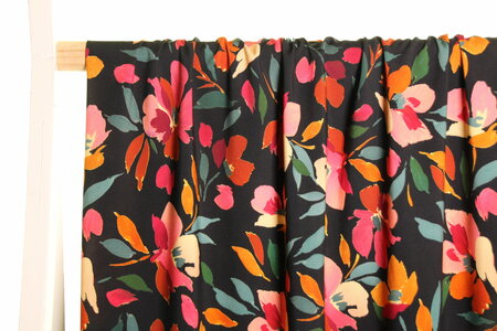 Atelier Jupe - Black Flowers VISCOSE
