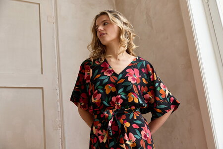 Atelier Jupe - Black Flowers VISCOSE