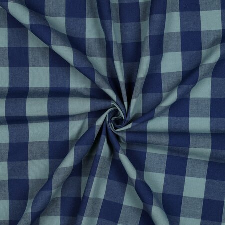 Verhees - Yarn Dyed Check Blauw/Groen - KATOEN
