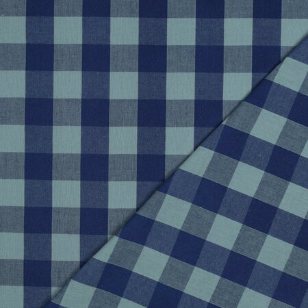 Verhees - Yarn Dyed Check Blauw/Groen - KATOEN