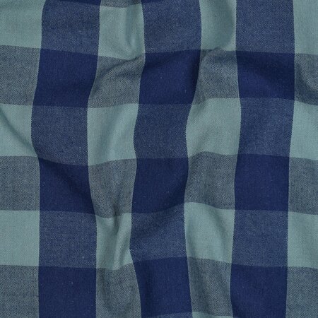 Verhees - Yarn Dyed Check Blauw/Groen - KATOEN