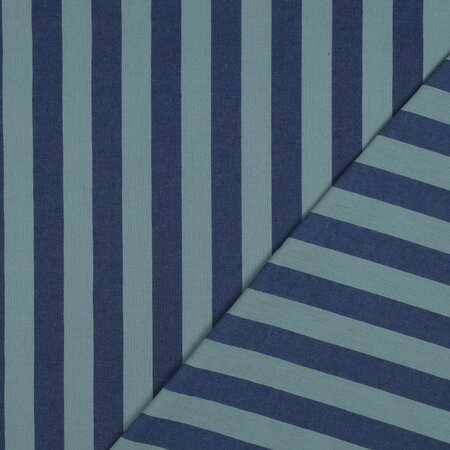 Verhees - Yarn Dyed Stripes Blauw/Groen - KATOEN