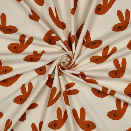 VERHEES X JENNIFER BOURON - Konijnen Naturel - Jersey (GOTS)