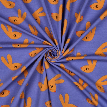 VERHEES X JENNIFER BOURON - Konijnen Blauw - Jersey (GOTS)