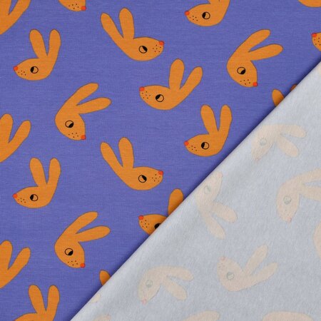 VERHEES X JENNIFER BOURON - Konijnen Blauw - Jersey (GOTS)