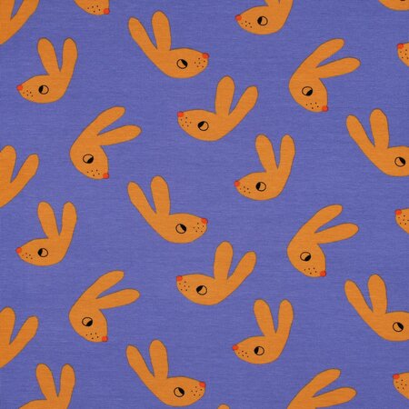 VERHEES X JENNIFER BOURON - Konijnen Blauw - Jersey (GOTS)