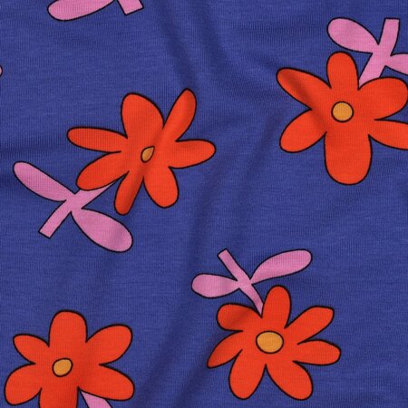 VERHEES X JENNIFER BOURON - Bloemen Blauw - Jersey (GOTS)