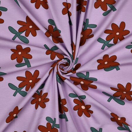 VERHEES X JENNIFER BOURON - Bloemen Lavendel - Jersey (GOTS)