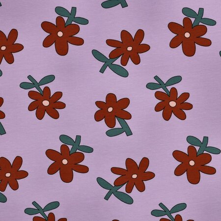 VERHEES X JENNIFER BOURON - Bloemen Lavendel - Jersey (GOTS)