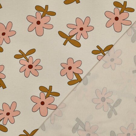 VERHEES X JENNIFER BOURON - Bloemen Naturel - Jersey (GOTS)