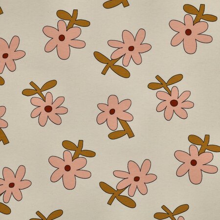 VERHEES X JENNIFER BOURON - Bloemen Naturel - Jersey (GOTS)