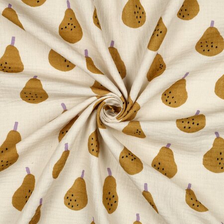 VERHEES X JENNIFER BOURON - Pear Naturel/Oker - Double Gauze (GOTS)