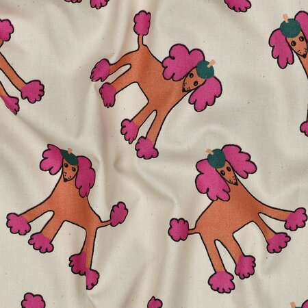 VERHEES X JENNIFER BOURON - Poedel Naturel/Roze - POPLIN KATOEN (GOTS)