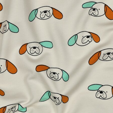 VERHEES X JENNIFER BOURON - Dogs Naturel/Oker - FRENCH TERRY (GOTS)