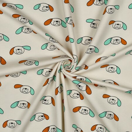 VERHEES X JENNIFER BOURON - Dogs Naturel/Oker - FRENCH TERRY (GOTS)