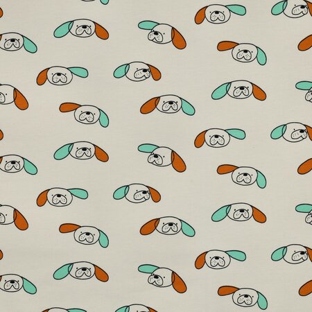 VERHEES X JENNIFER BOURON - Dogs Naturel/Oker - FRENCH TERRY (GOTS)