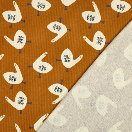 VERHEES X JENNIFER BOURON - Ganzen Oker - RIBBED JERSEY (GOTS)