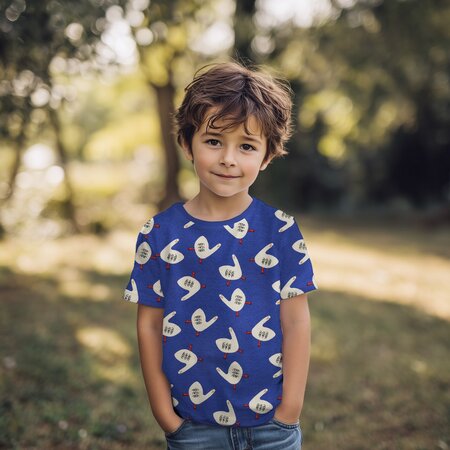 VERHEES X JENNIFER BOURON - Ganzen Oker - RIBBED JERSEY (GOTS)