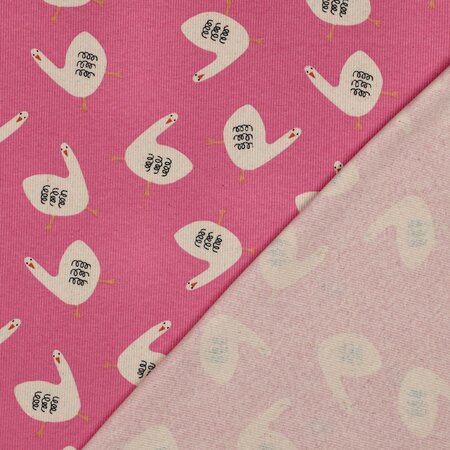 VERHEES X JENNIFER BOURON - Ganzen Pink - RIBBED JERSEY (GOTS)