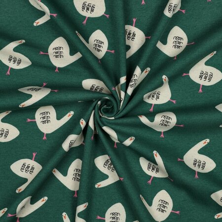 VERHEES X JENNIFER BOURON - Ganzen Groen - RIBBED JERSEY (GOTS)