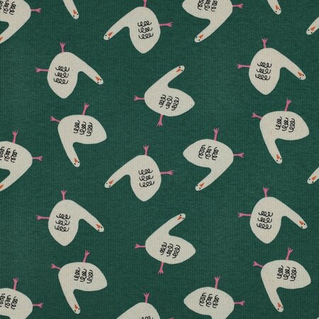 VERHEES X JENNIFER BOURON - Ganzen Groen - RIBBED JERSEY (GOTS)