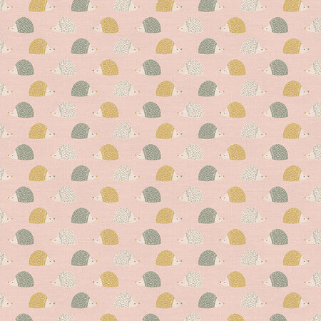 COUPON 200 CM Paintbrush Studio - Hedgehog pink - ORGANIC COTTON GAUZE