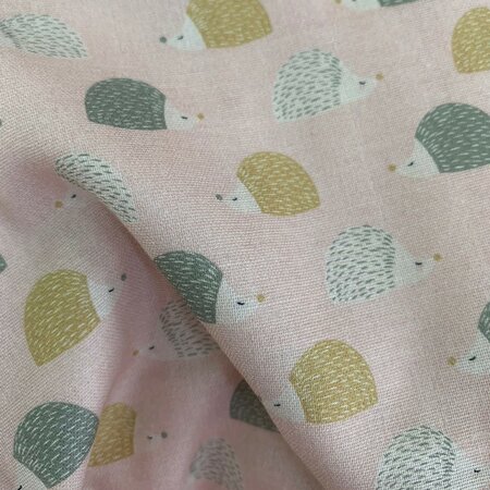 COUPON 200 CM Paintbrush Studio - Hedgehog pink - ORGANIC COTTON GAUZE