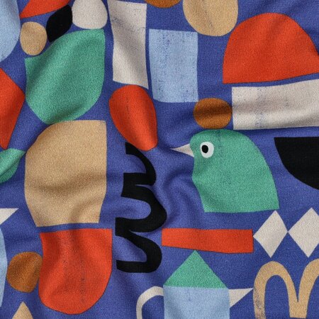 VERHEES X JENNIFER BOURON - Graphic Design Blue - FRENCH TERRY (GOTS)