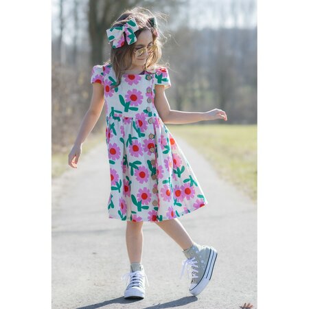 VERHEES X JENNIFER BOURON - Flower Naturel/Pink- Double Gauze (GOTS)