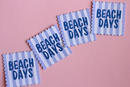 The Cosy Club Handmade - Beach Days - 4 Scallop Edge Woven Sewing Labels